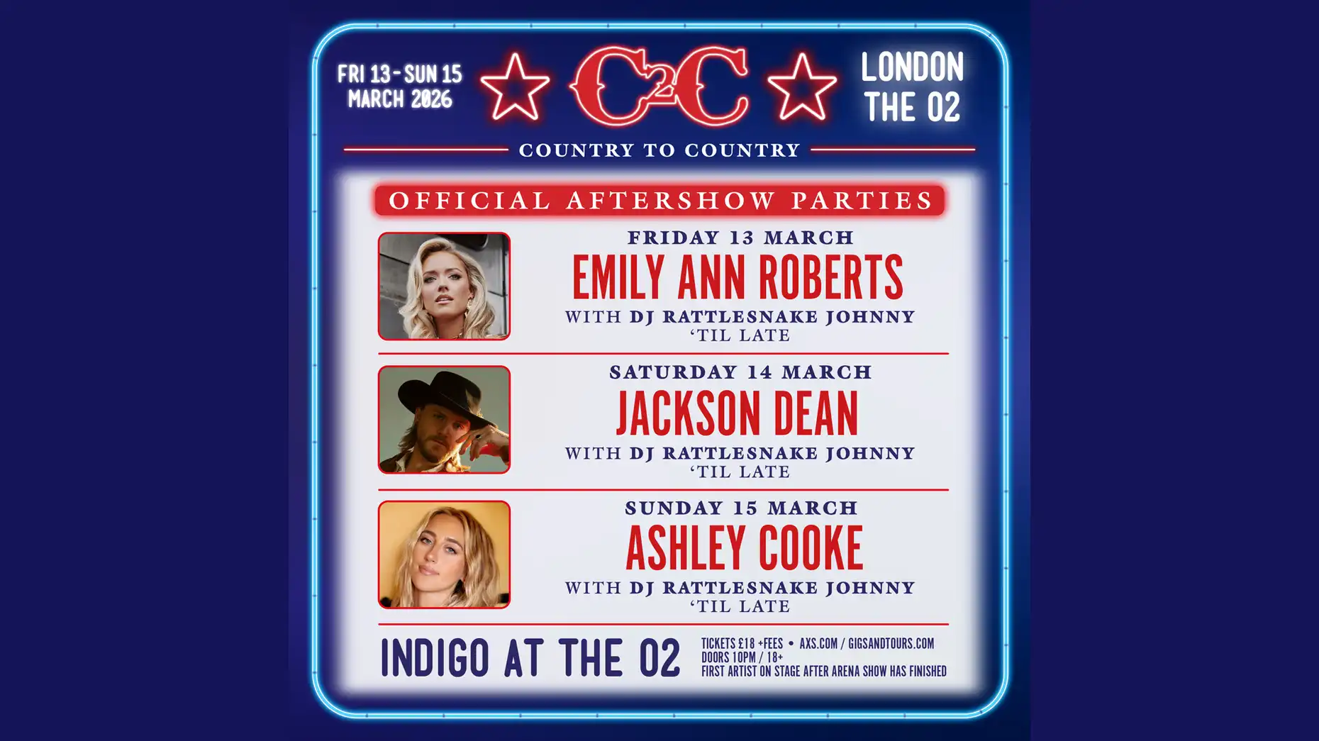 C2C Official Aftershows 2026 - C2C Official Aftershows 2026 - Sunday
